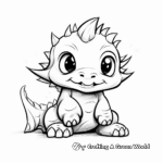 Cute Baby Dinosaur Coloring Pages 3