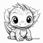 Cute Baby Dinosaur Head Coloring Pages 4