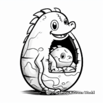 Cute Baby Diplodocus in Egg Coloring Pages 3