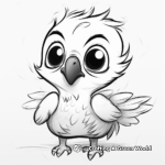 Cute Baby Macaw Hatchling Coloring Pages for Kids 2