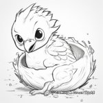 Cute Baby Macaw Hatchling Coloring Pages for Kids 3