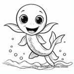 Cute Baby Plesiosaurus Coloring Pages 1