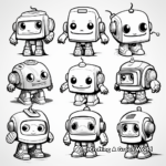 Cute Baby Robot Coloring Pages for Toddlers 3