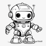 Cute Baby Robot Coloring Pages for Toddlers 4