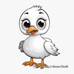 Cute Baby Seagull Coloring Sheets 3