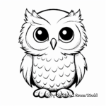 Cute Baby Snowy Owl Coloring Pages for Kids 2