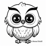 Cute Baby Snowy Owl Coloring Pages for Kids 3