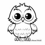 Cute Baby Snowy Owl Coloring Pages for Kids 4