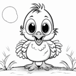 Cute Baby Turkey Chick Coloring Pages 1