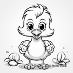 Cute Baby Turkey Chick Coloring Pages 2