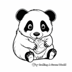 Cute Badger Eating Coloring Pages 1
