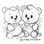 Cute Beavers in Love Coloring Pages 3