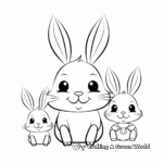 Cute Bunny Family Coloring Pages 2