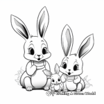 Cute Bunny Family Coloring Pages 3