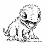 Cute But Scary Baby T Rex Coloring Pages 2