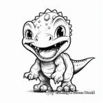Cute But Scary Baby T Rex Coloring Pages 3
