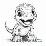 Cute But Scary Baby T Rex Coloring Pages 4