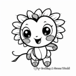 Cute Butterfly and Wildflower Coloring Pages for Toddlers 2