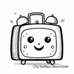 Cute Cartoon Alarm Clock Coloring Pages 4