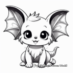 Cute Cartoon Bat Wings Coloring Pages 1