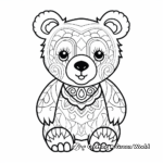 Cute Cartoon Bear Coloring Pages for Fun 1