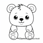 Cute Cartoon Bear Coloring Pages for Fun 2