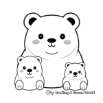 Cute Cartoon Bear Family Coloring Pages 2