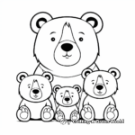 Cute Cartoon Bear Family Coloring Pages 3
