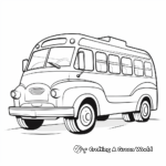 Cute Cartoon Bus Coloring Pages for Kids 2