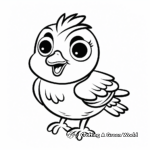 Cute Cartoon Cardinal Coloring Pages for Kids 3