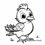 Cute Cartoon Cardinal Coloring Pages for Kids 4
