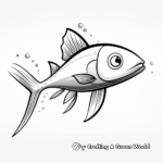 Cute Cartoon Glass Catfish Coloring Pages 1