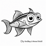 Cute Cartoon Glass Catfish Coloring Pages 3
