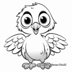 Cute Cartoon Hawk Coloring Pages for Kids 4