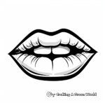 Cute Cartoon Lips Coloring Pages 3