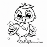 Cute Cartoon Parrot Coloring Pages 2