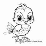 Cute Cartoon Parrot Coloring Pages 3