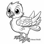 Cute Cartoon Pigeon Coloring Sheets 1