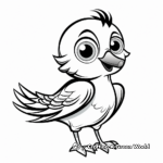 Cute Cartoon Pigeon Coloring Sheets 4