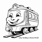 Cute Cartoon Train Coloring Pages for Kids 3