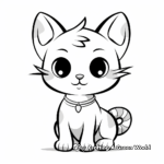 Cute Cat Kid Coloring Pages 4