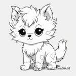 Cute Chibi Anime Wolf Pup Coloring Pages 3