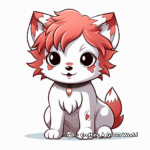 Cute Chibi Anime Wolf Pup Coloring Pages 4