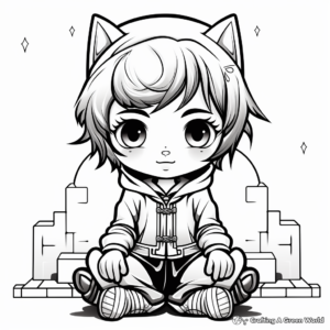 Cute Chibi Art Coloring Pages for Kids 1