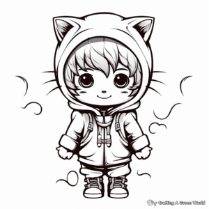 Cute Chibi Art Coloring Pages for Kids 3