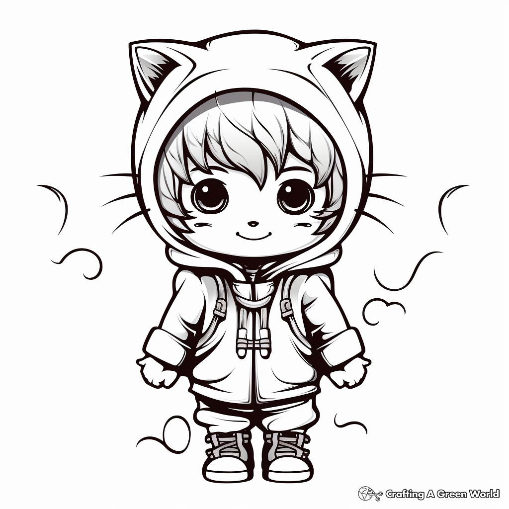 Cute Chibi Art Coloring Pages for Kids 3