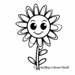 Cute Daisy Flower Coloring Pages for Kids 3