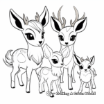Cute Deerling Family Coloring Sheets 2