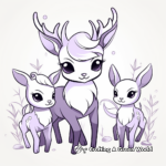 Cute Deerling Family Coloring Sheets 3