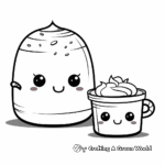 Cute Donut and Coffee Duo Coloring Pages 4